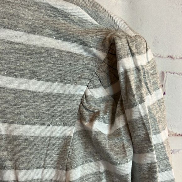 U.S. POLO ASSN LIGHT GREY WITH SILVER GLITTER STRIPES SHIRT SIZE XXL NWT - Picture 7 of 8